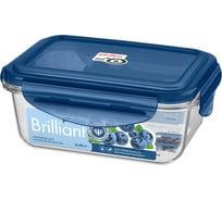 Герметичный контейнер для продуктов Phibo Brilliant прямоугольный, 0.45 л, синий 431199117