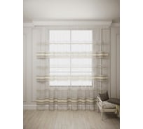 Штора Костромской текстиль Сетка с полосой, 150х260 см, бежевый 00-00803708