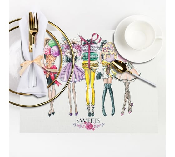 Салфетка на стол Доляна Girls sweets, 29х40 см 3906124 1