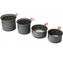 Набор посуды для туризма Naturehike NH15T401-G из четырех предметов 6927595787212