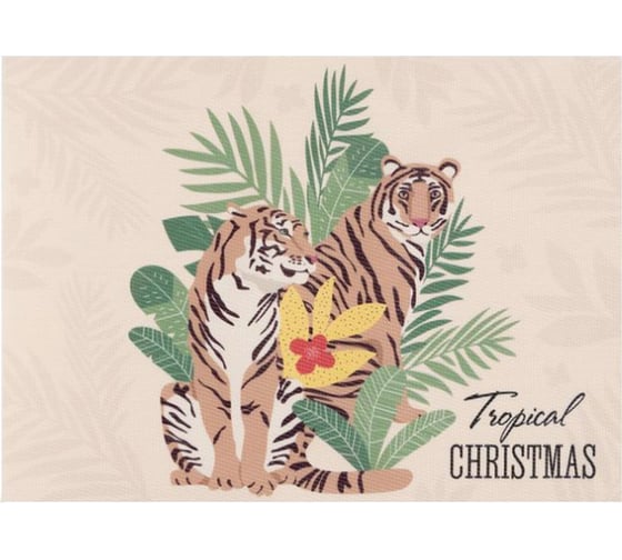 Салфетка на стол Доляна Tropical Christmas, ПВХ, 40х29 см 6851512 1