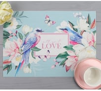 Салфетка на стол Доляна Love, ПВХ, 40х29 см 4780298