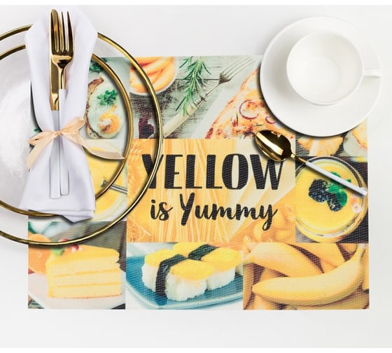 Салфетка на стол Доляна YELLOW is Yummy, 29х40 см 3906119