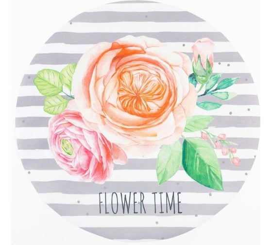Салфетка на стол Доляна Flower time, 30х30см, 100% полиэстер, оксфорд 420 г/м2 6482390 1