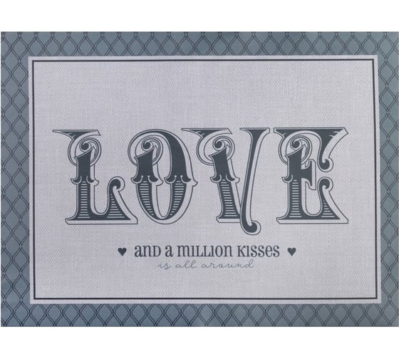 Салфетка на стол Доляна LOVE, 30х40см, 100% полиэстер, оксфорд, 420 г/м2 4072575