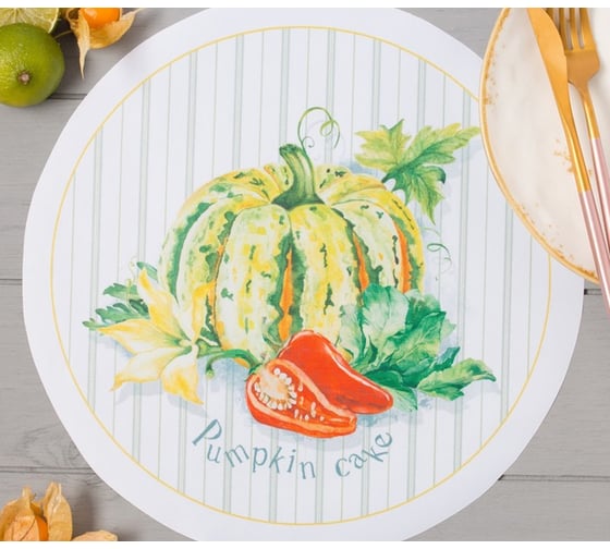 Салфетка на стол Доляна Vegetable, 30х30см, 100% полиэстер, оксфорд, 420 г/м2 4652035