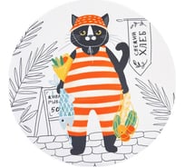 Салфетка на стол Доляна Кот, 30х30см, 100% полиэстер, оксфорд 420 г/м2 6482383