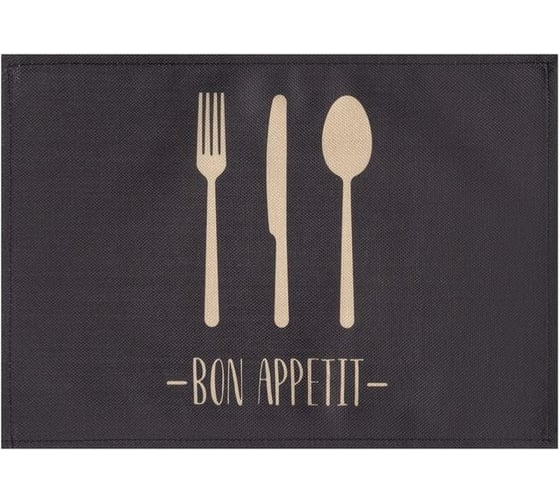 Салфетка на стол Доляна Bon appetit, 30x45 см, полиэстер 100% 6489202 1