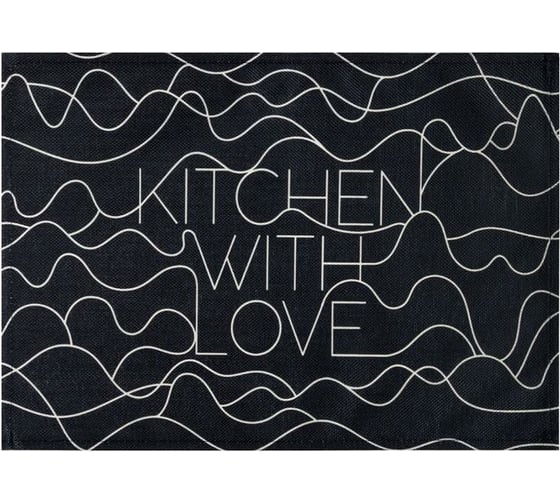 Салфетка на стол Доляна Kitchen with love, 30x45 см, полиэстер 100% 6489212 1