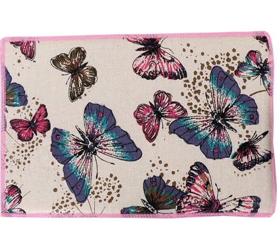 Салфетка для удаления грязи, пыли и сушки посуды Доляна Сумеречные бабочки, 30х20 см 3818418 1