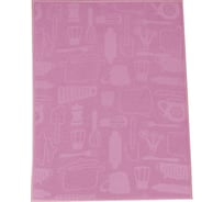 Салфетка для удаления грязи, пыли и сушки посуды Доляна Кухня, 38х50, цвет розовый 5321319