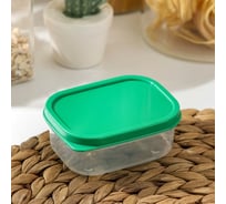Пищевой контейнер Доляна 0,15л, прямоугольный, цвет зелёный 1333839