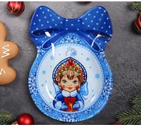 Сервировочное блюдо Доляна Бант. Снегурочка, 18,5x13x2 см 4811643