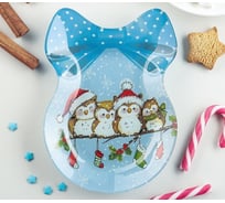 Сервировочное блюдо Доляна Бант. Совиное тепло, 18,5х13х2 см 3270263