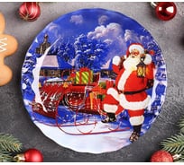 Сервировочное блюдо Доляна Дед мороз, 19х2,1 см 4811671