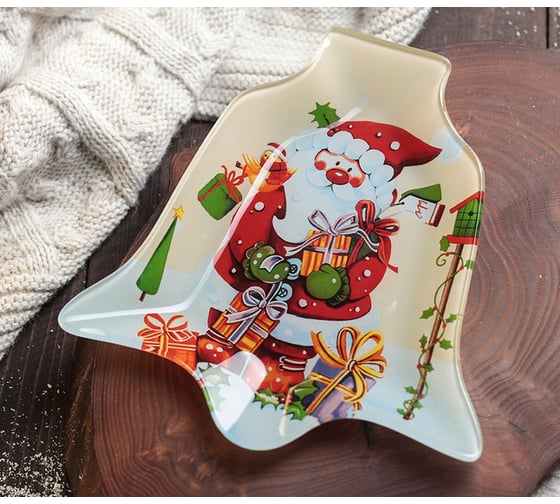 Сервировочное блюдо Доляна Колокольчик. Дари подарки, 18x17x1,5 см 4191136 1