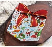 Сервировочное блюдо Доляна Подарок. С Новым Годом, 15,1x17,3x1,7 см 4191117