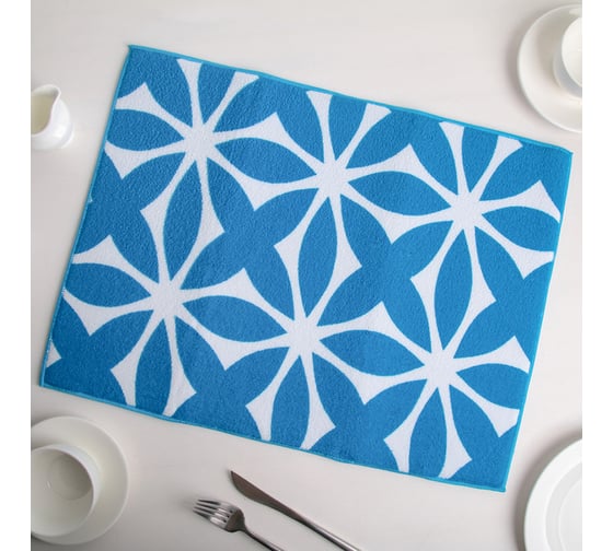 Салфетка для удаления грязи, пыли и сушки посуды Доляна 38х51 см, Призма, микрофибра 1916901 1