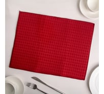 Салфетка для удаления грязи, пыли и сушки посуды Доляна 30х40 см, микрофибра, цвет красный 1385604
