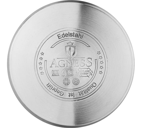 Чайник AGNESS ТЮДОР со свистком 2,7 л, титановое покрытие носика, термоаккумулирующее дно, индукция 914-151
