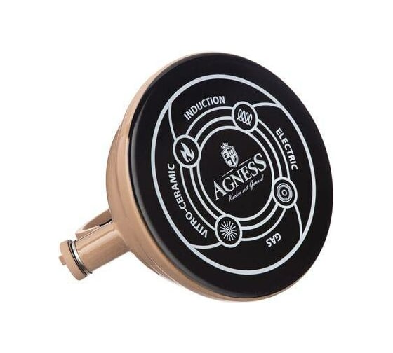Эмалированный чайник AGNESS DELUXE со свистоком с эффектом металлик 901-088