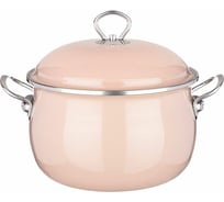 Эмалированная кастрюля AGNESS DELUXE с крышкой с эффектом металлик 901-098