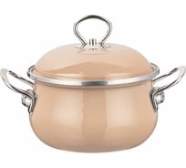 Эмалированная кастрюля AGNESS DELUXE с крышкой с эффектом металлик 2.8 л 901-081