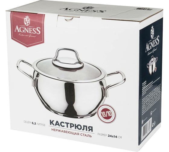 Кастрюля AGNESS Гармония 936-318