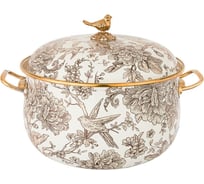 Эмалированная кастрюля AGNESS Royal Garden с крышкой 950-084