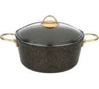 Кастрюля-сотейник AGNESS со стеклянной крышкой и антипригарным покрытием 952-028