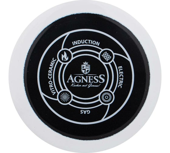 Эмалированная кастрюля AGNESS с эмалированной и пластиковой крышками 951-039