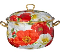 Эмалированная кастрюля AGNESS с крышкой 950-465