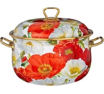 Эмалированная кастрюля AGNESS с крышкой 950-464