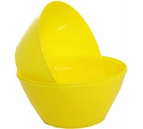 Набор салатников Ангора 0.6 л, 3 шт, желтый А8004желт