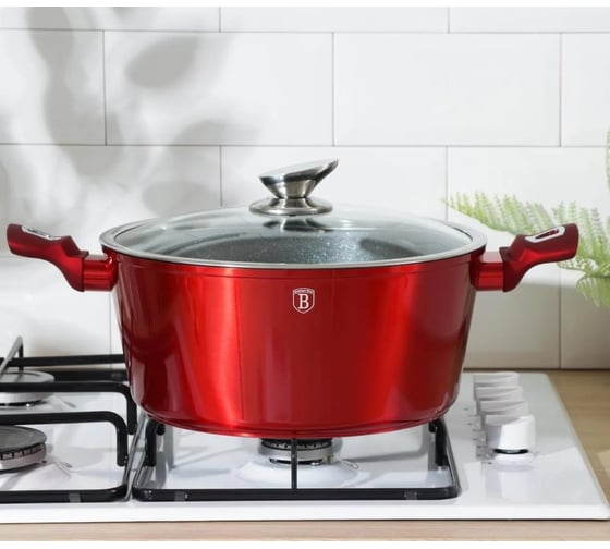 Набор посуды BerlingerHaus Burgundy Metallic Line 13 предметов 7057-BH