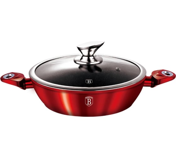 Сотейник BerlingerHaus Burgundy Metallic Line с крышкой, 24 см 1262-BH