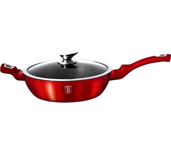 Сковорода BerlingerHaus Burgundy Metallic Line с крышкой, 24 см 1259-BH