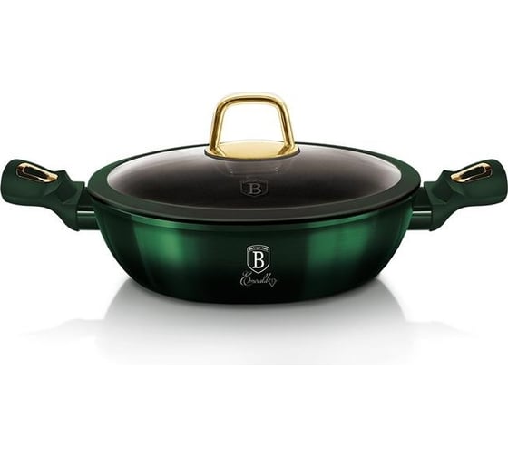 Сковорода BerlingerHaus Emerald Collection с крышкой, 28 см 6060-BH 1