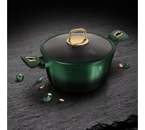 Кастрюля BerlingerHaus Emerald Collection Metallic Line с крышкой, 20 см 6057-BH