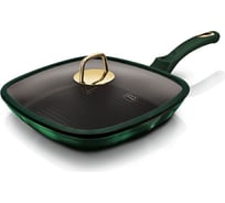 Гриль-сковорода BerlingerHaus Emerald Collection Metallic Line со стеклянной крышкой, 28 см 6051-BH