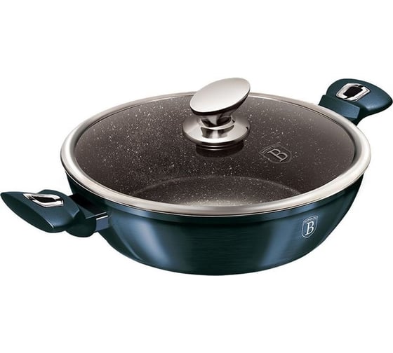 Сотейник BerlingerHaus Aquamarine Metallic Line с крышкой, 28 см 1877-BH