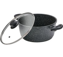 Кастрюля FERCASTI Megapolis 2 л, стеклянная крышка, литой алюминий, бакелитовые ручки F/СЗ-2Б