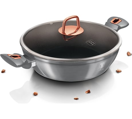Сковорода BerlingerHaus Moonlight Edition с крышкой, 28 см 6014-BH