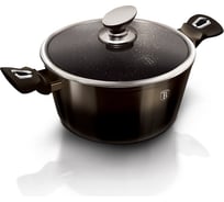 Кастрюля BerlingerHaus Shiny Black Edition со стеклянной крышкой, 24 см 6605-BH