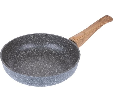 Сковорода FERCASTI глубокая, 28 см, литой алюминий, съемная ручка, серый мрамор F/МР28-СР/2-М