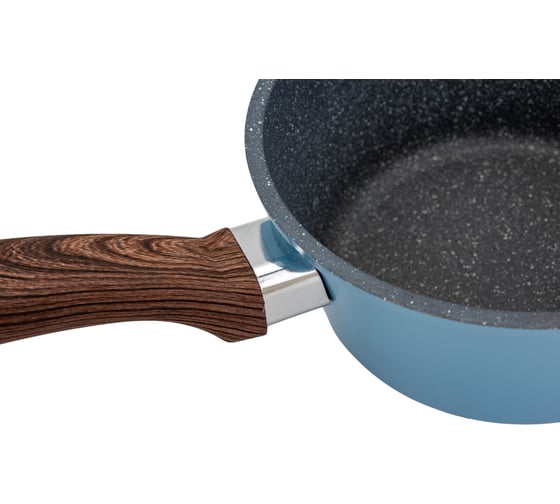 Ковш FERCASTI Color 1,6 л, литой алюминий, со стеклянной крышкой, голубой F/КВ-1-BL