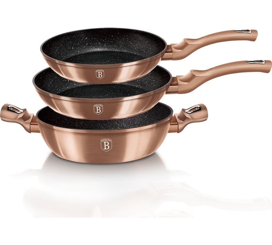 Набор посуды BerlingerHaus Rosegold Line 3 предмета 1280N-BH