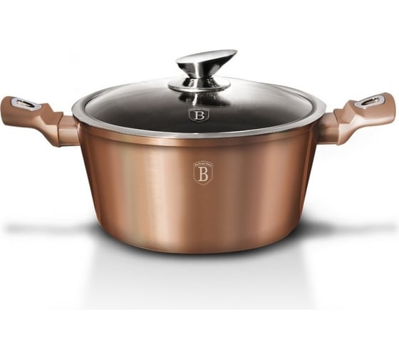 Кастрюля BerlingerHaus Rosegold Line с крышкой, 30 см 6194-BH