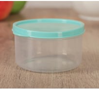 Пищевой контейнер Доляна 0,3л, круглый, цвет бирюзовый 3637575