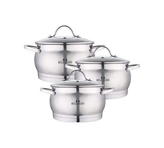 Набор посуды Bella Cucina 6 предметов, 2.1 л, 4.1 л, 6.7 л 2151-BC 1